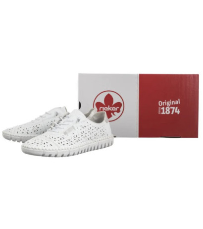 Rieker Białe M2354-80 White (RI171-b) batai