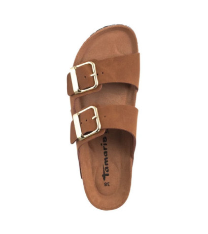 Tamaris Brązowe 1-27503-42 307 Cognac Nubuk (TM483-c) Moteriški batai/šlepetės
