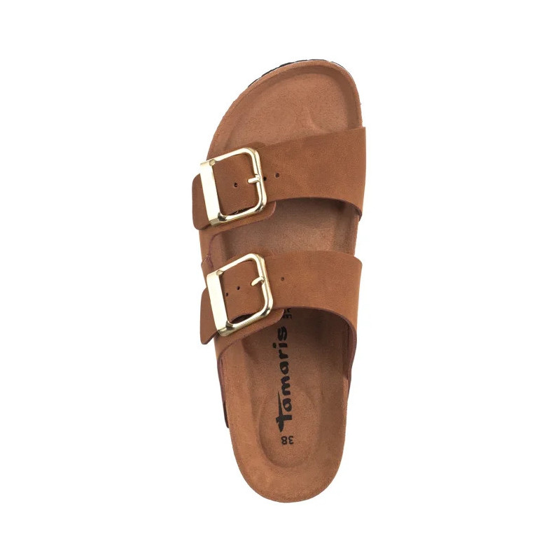 Tamaris Brązowe 1-27503-42 307 Cognac Nubuk (TM483-c) Moteriški batai/šlepetės