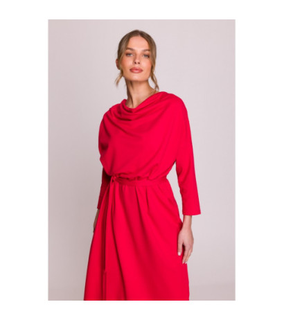 S403 Modalinė oversize suknelė - raudona