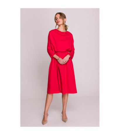 S403 Modalinė oversize suknelė - raudona