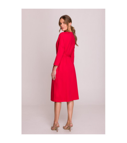 S403 Modalinė oversize suknelė - raudona