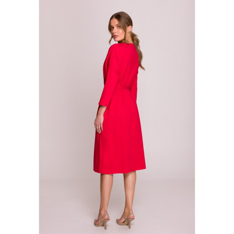 S403 Modalinė oversize suknelė - raudona