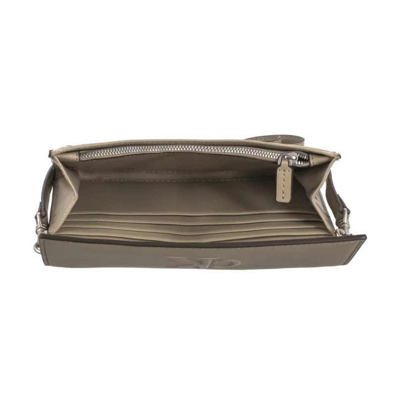 Calvin Klein Sculpted Long Fold Strap Wallet Crockery LV04K1006G PBF (CK640-a) rankinė