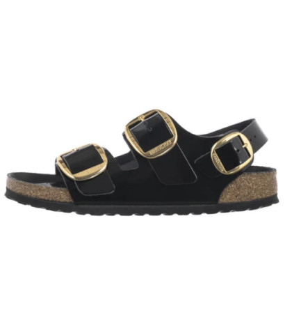 Birkenstock Milano Big Buckle High-Shine Black 1024211  (BK287-a) sandalai