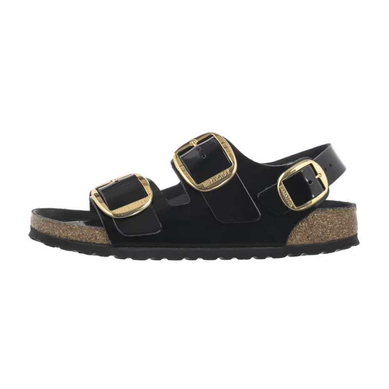 Birkenstock Milano Big Buckle High-Shine Black 1024211  (BK287-a) sandalai