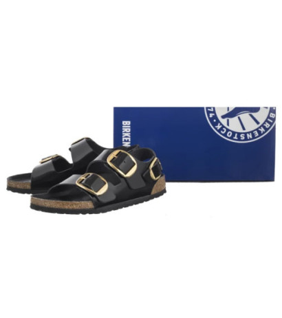 Birkenstock Milano Big Buckle High-Shine Black 1024211  (BK287-a) sandalai