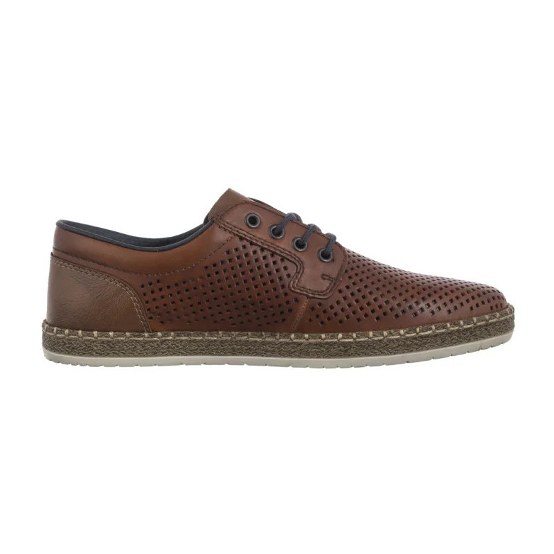 Rieker Brązowe Ażurowe B5214-24 Brown (RI247-a) batai