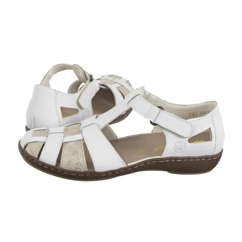 Rieker Białe 45869-81 White Combination (RI165-b) sandalai
