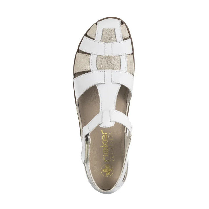 Rieker Białe 45869-81 White Combination (RI165-b) sandalai