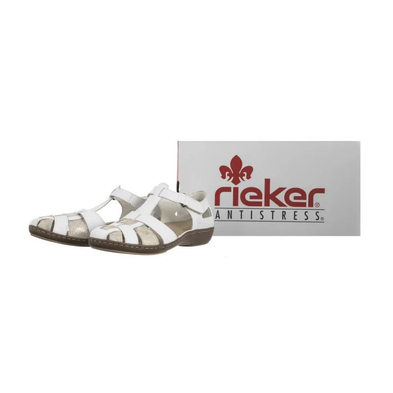 Rieker Białe 45869-81 White Combination (RI165-b) sandalai