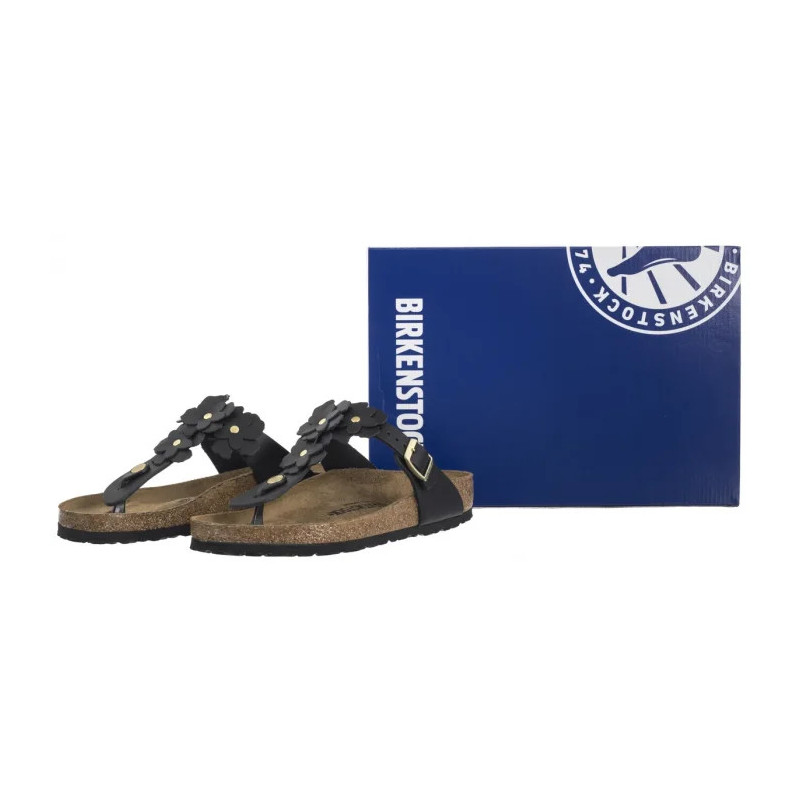 Birkenstock Gizeh Flower Embellishment Black 1026693 (BK294-a) šlepetės