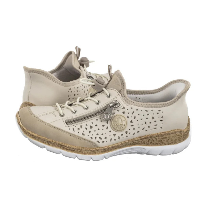 Rieker Beżowe N42V3-60 Beige (RI248-a) batai