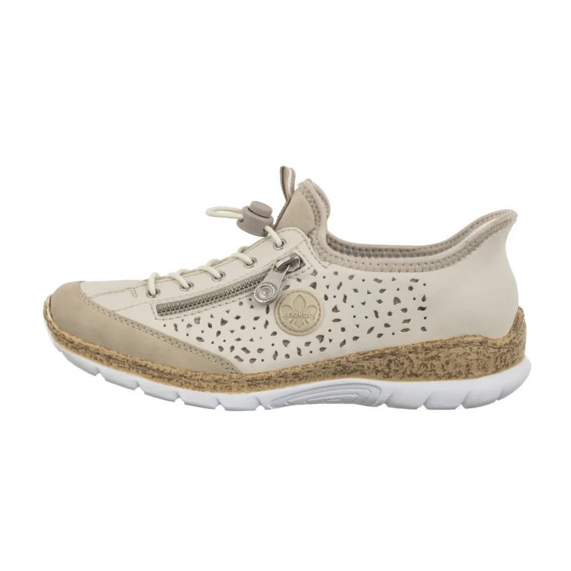 Rieker Beżowe N42V3-60 Beige (RI248-a) batai
