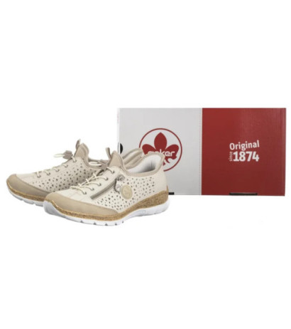 Rieker Beżowe N42V3-60 Beige (RI248-a) batai