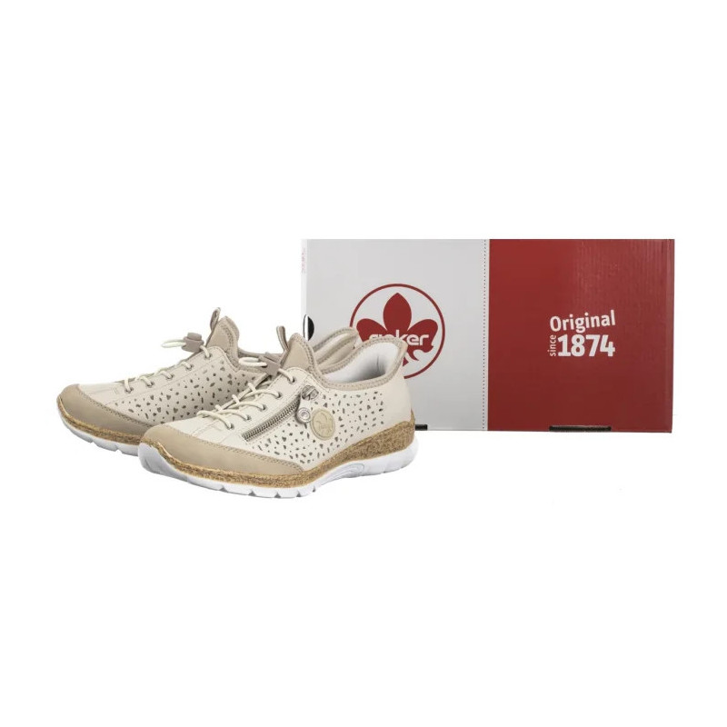 Rieker Beżowe N42V3-60 Beige (RI248-a) batai