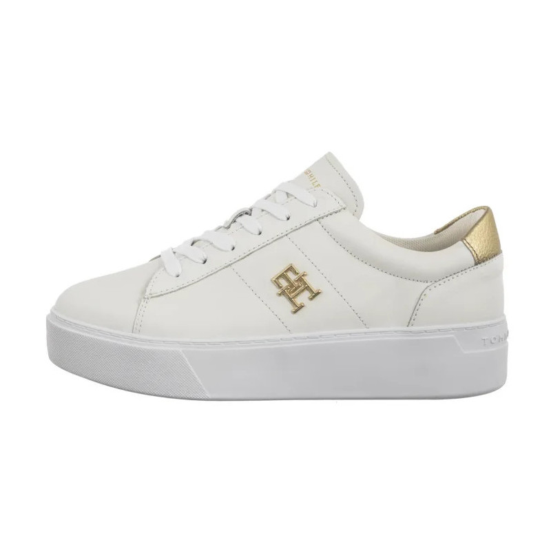 Tommy Hilfiger Platform Court Sneaker Metallics White FW0FW08648 YBS (TH1313-a) bateliai