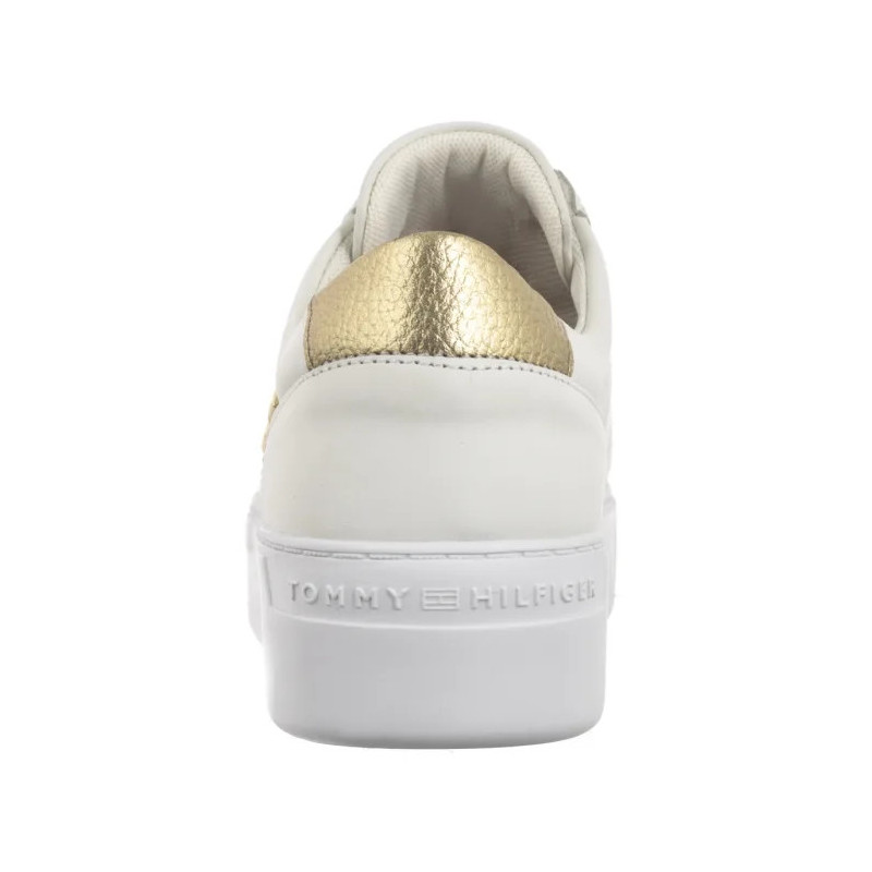 Tommy Hilfiger Platform Court Sneaker Metallics White FW0FW08648 YBS (TH1313-a) bateliai