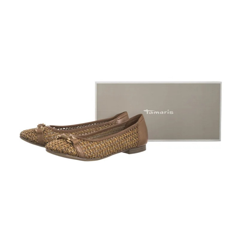 Tamaris Brązowe 1-22138-44 Cognac (TM529-a) bateliai