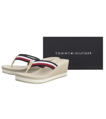 Tommy Hilfiger TH Corporate Wedge Beach Sandal Muslin FW0FW08520 ACJ (TH1314-a) šlepetės