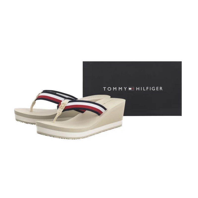 Tommy Hilfiger TH Corporate Wedge Beach Sandal Muslin FW0FW08520 ACJ (TH1314-a) šlepetės