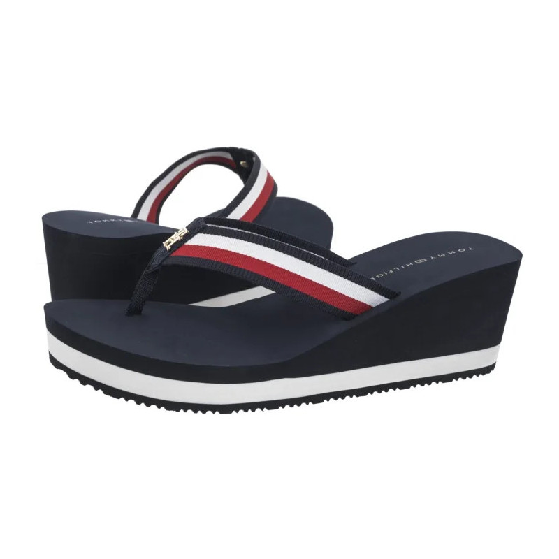 Tommy Hilfiger TH Corporate Wedge Beach Sandal Space Blue FW0FW08520 DW6 (TH1314-b) šlepetės
