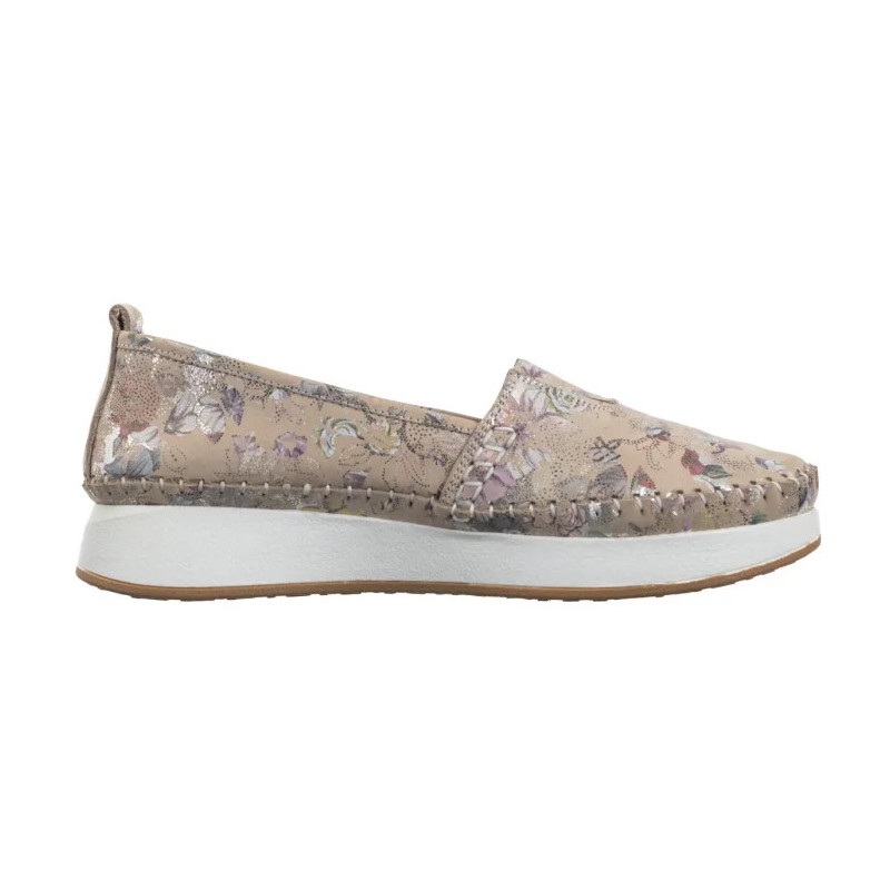 Venezia Beżowe w Kwiaty E124NUBEOBM029 (VE835-a) batai
