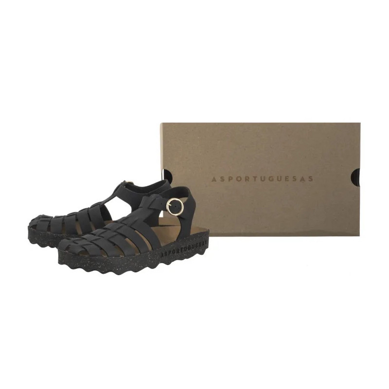 Asportuguesas Calix L Eco Nubu Black P018277000 (AP19-a) sandalai