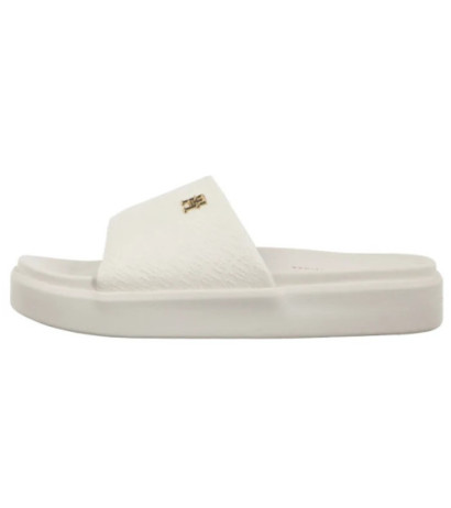 Tommy Hilfiger Platform Monogram Poolslide Ancient White FW0FW08526 YBH  (TH1316-a) Moteriški batai/šlepetės