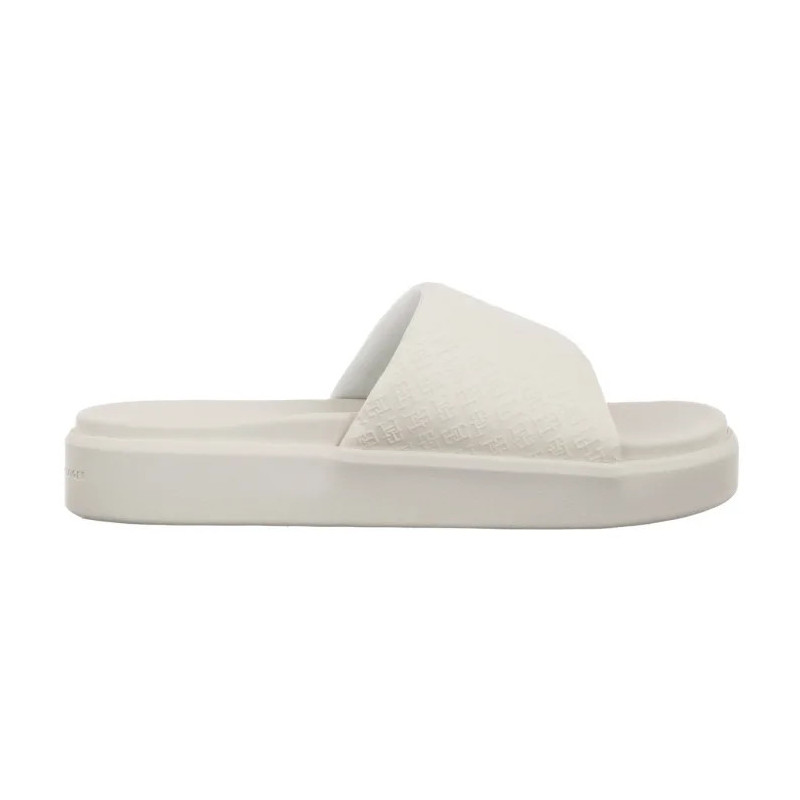 Tommy Hilfiger Platform Monogram Poolslide Ancient White FW0FW08526 YBH  (TH1316-a) Moteriški batai/šlepetės