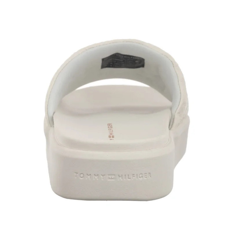 Tommy Hilfiger Platform Monogram Poolslide Ancient White FW0FW08526 YBH  (TH1316-a) Moteriški batai/šlepetės