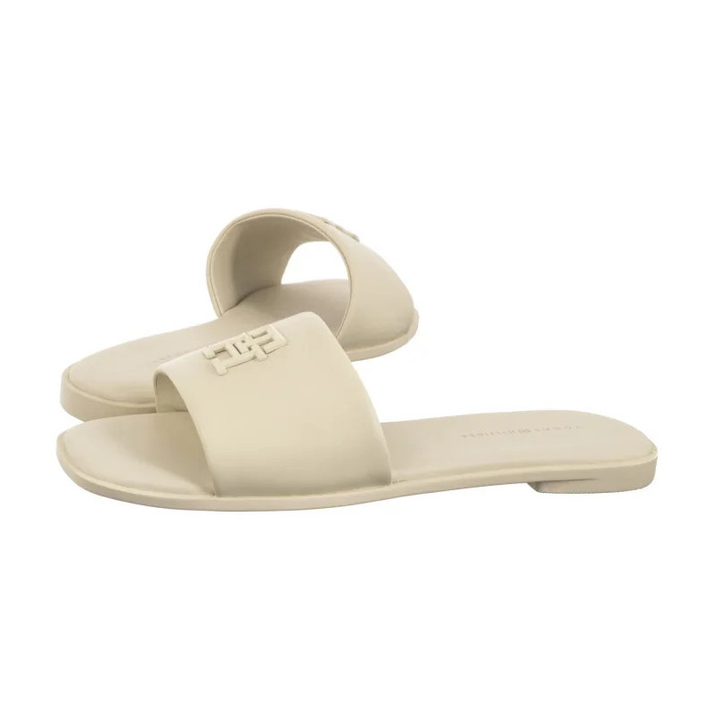 Tommy Hilfiger TH Logo Hardware Leather Mule Muslin FW0FW08806 ACJ (TH1320-a) Moteriški batai/šlepetės