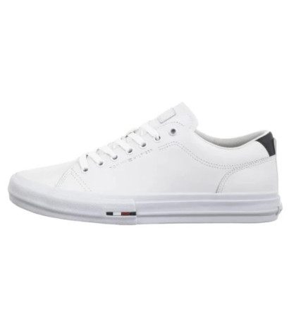 Tommy Hilfiger TH Hi Vulc Street Lth Patch White/Desert Sky FM0FM05312 0K5 (TH1326-a) sportiniai bateliai 
