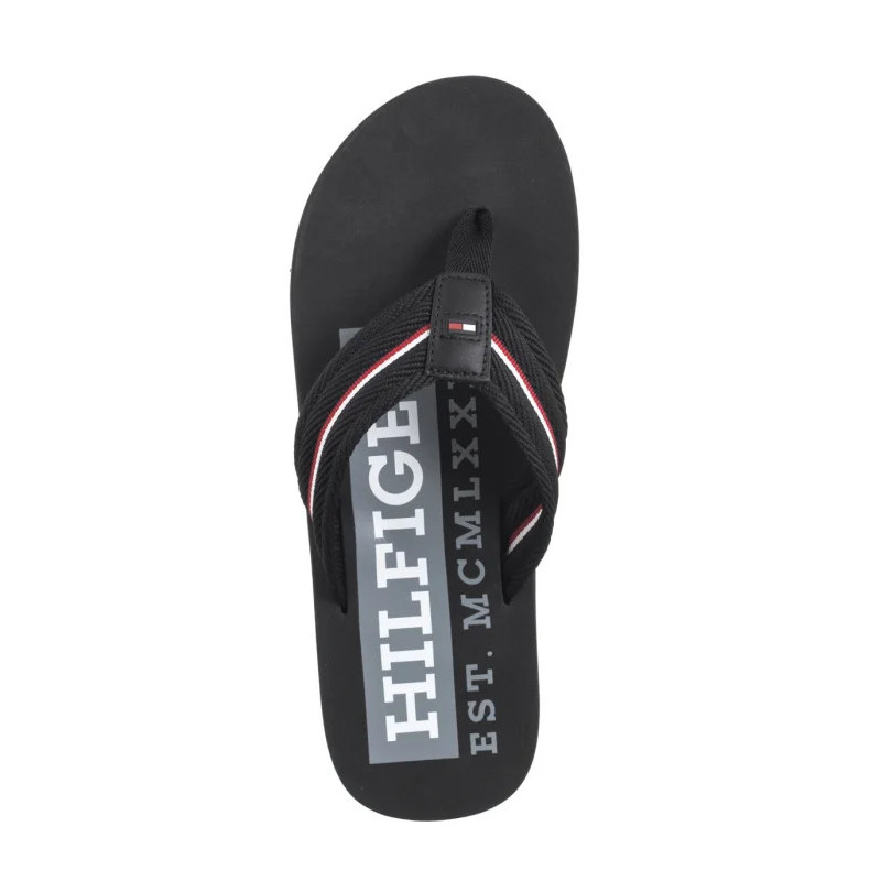 Tommy Hilfiger Corporate Hilfiger Beach Sandal Black FM0FM05436 BDS (TH1321-b) batai