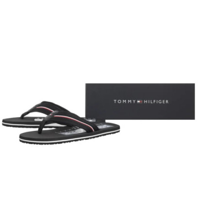 Tommy Hilfiger Corporate Hilfiger Beach Sandal Black FM0FM05436 BDS (TH1321-b) batai