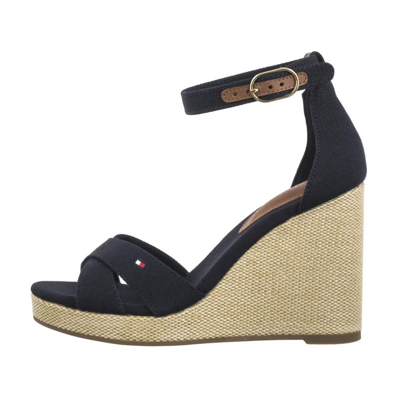 Tommy Hilfiger Flag High Wedge Espad Crisscross Space Blue FW0FW08661 DW6 (TH1329-a) batai