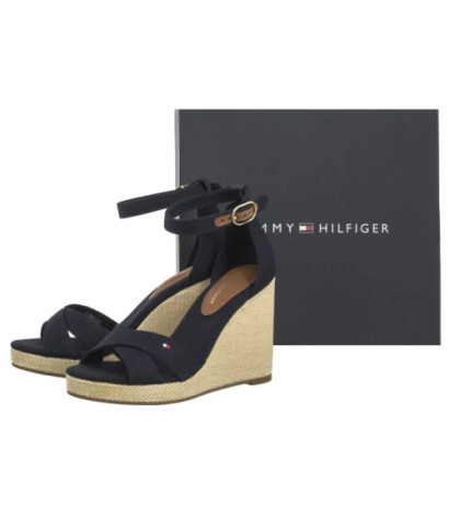 Tommy Hilfiger Flag High Wedge Espad Crisscross Space Blue FW0FW08661 DW6 (TH1329-a) batai