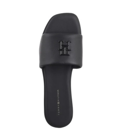 Tommy Hilfiger TH Logo Hardware Leather Mule Black FW0FW08806 BDS (TH1320-b) Moteriški batai/šlepetės