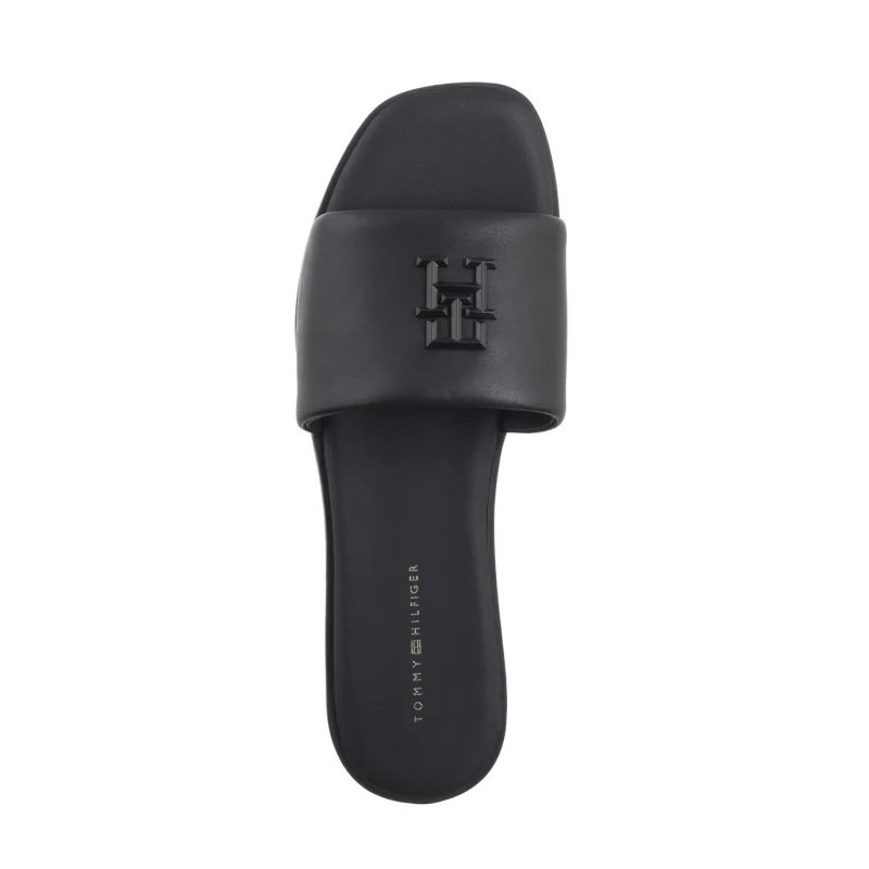 Tommy Hilfiger TH Logo Hardware Leather Mule Black FW0FW08806 BDS (TH1320-b) Moteriški batai/šlepetės