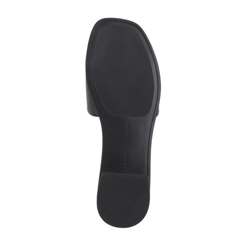 Tommy Hilfiger TH Logo Hardware Leather Mule Black FW0FW08806 BDS (TH1320-b) Moteriški batai/šlepetės