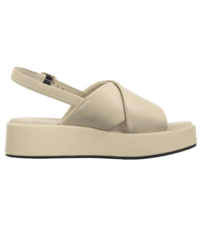 Tommy Hilfiger TH Logo Hw Padded Leather Sandal Muslin FW0FW08808 ACJ (TH1335-a) bateliai
