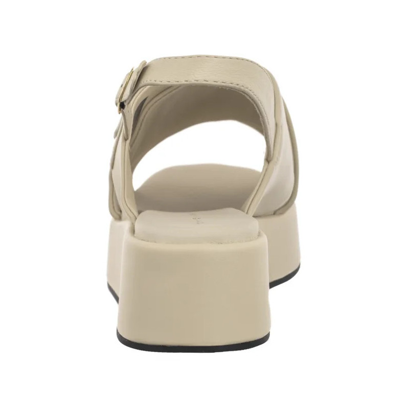 Tommy Hilfiger TH Logo Hw Padded Leather Sandal Muslin FW0FW08808 ACJ (TH1335-a) bateliai