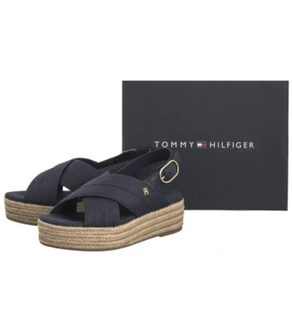 Tommy Hilfiger Denim Espadrille Platform Sandal Space Blue FW0FW08669 DW6 (TH1333-b) bateliai
