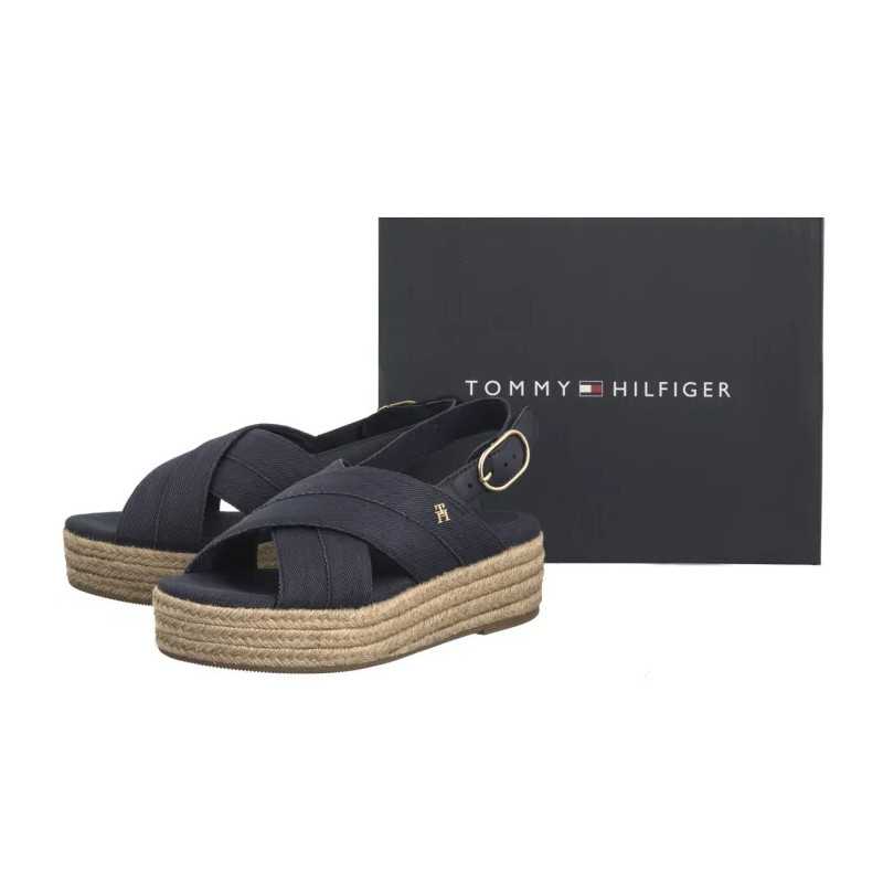 Tommy Hilfiger Denim Espadrille Platform Sandal Space Blue FW0FW08669 DW6 (TH1333-b) bateliai