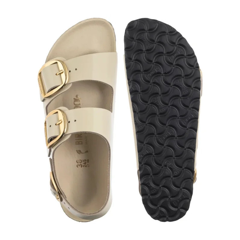 Birkenstock Milano Big Buckle High-Shine Ecru 1025395 (BK287-b) sandalai