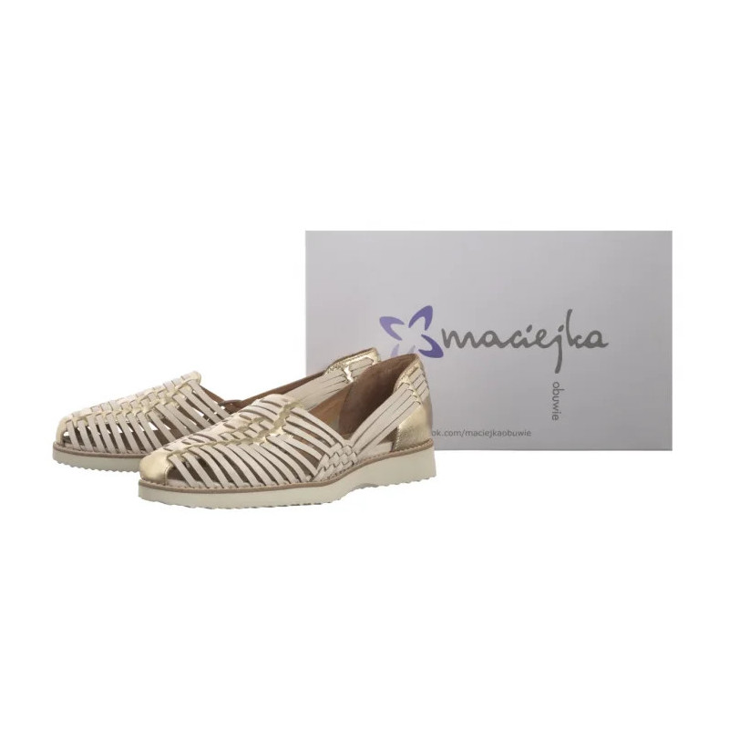 Maciejka Beżowo-Złote N6803-04/00-1 (MA1334-a) sandalai