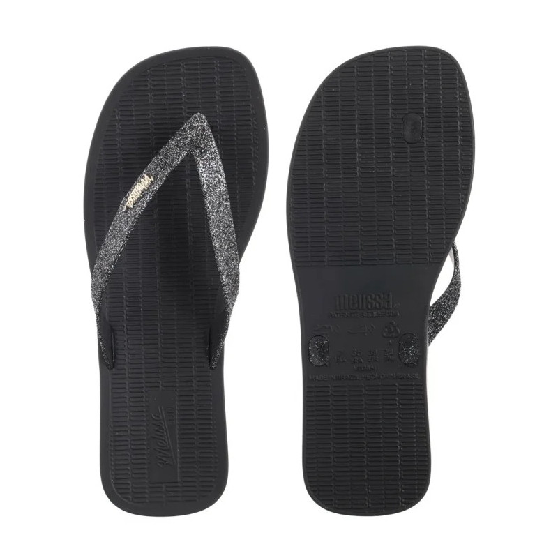 Melissa Sun Long Beach II AD 35781/AW132 Black/Silver (ML349-a) šlepetės