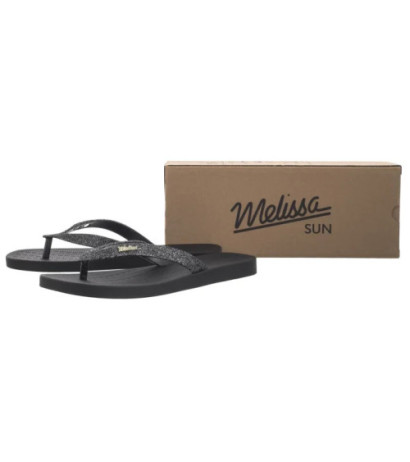 Melissa Sun Long Beach II AD 35781/AW132 Black/Silver (ML349-a) šlepetės
