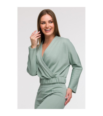 B292 Bluza z kopertowym...