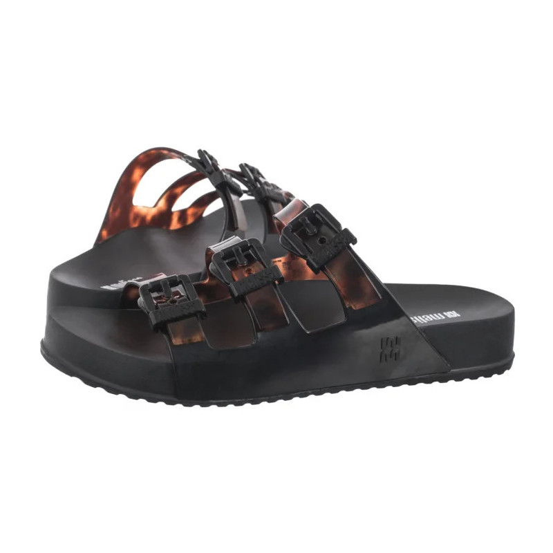 Melissa Cozy Stripes AD 35943/BC962 Black/Clear Tortoise (ML360-b) Moteriški batai/šlepetės